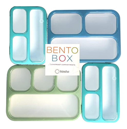 Cajas Bento Fugas Kinsho, Pack Familiar 4 Contenedores Bpa F