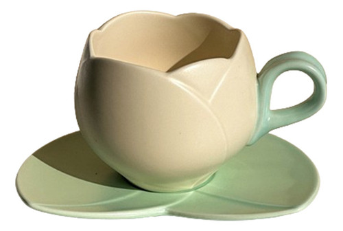 Conjunto De Xícaras De Café Em Cerâmica Tulip Flower Cup