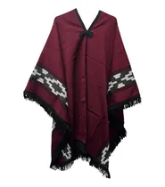 Comprar Poncho Incaico Bordo Con Guarda blanca