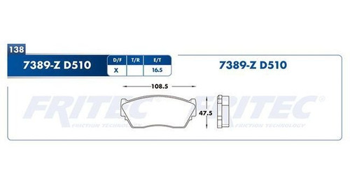 Balata Fritec Tsuru 1.6 1992 1993 1994 1995 1996 1997 1998