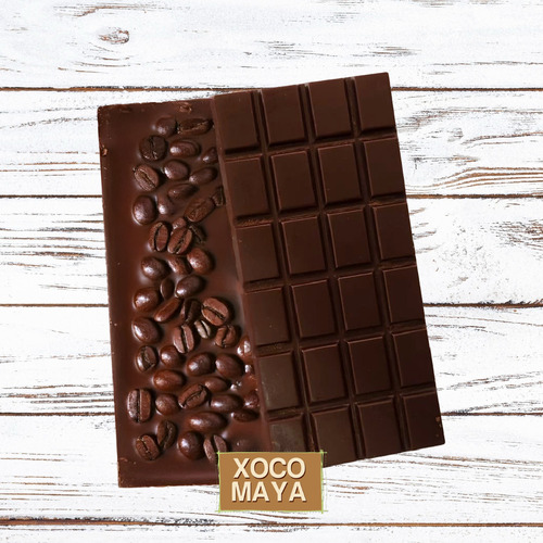 Barra De Chocolate Oscuro Con Granos De Café 100g Xoco Maya