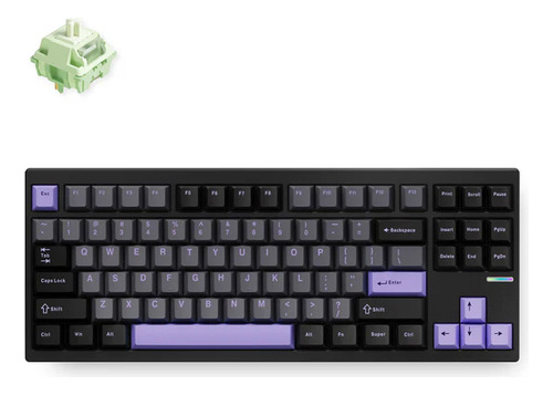 Teclado Mecanico Mchose Gx87 Max Negro Aluminio Bluetooth Teclado Negro Mcgx87a3 Idioma Inglés Internacional