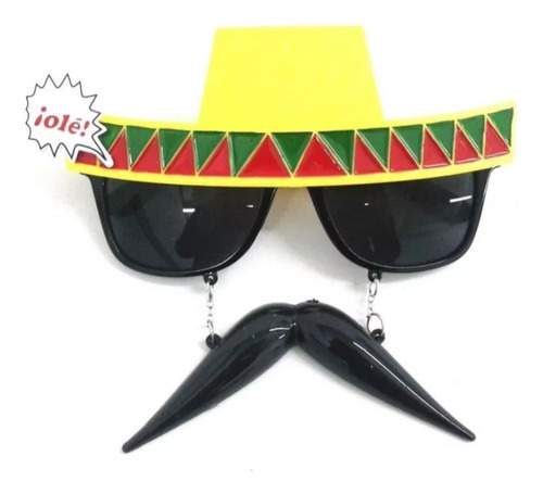 Lentes Mexicano Con Bigote Cotillón Fiesta Disfraz Ltf Shop 