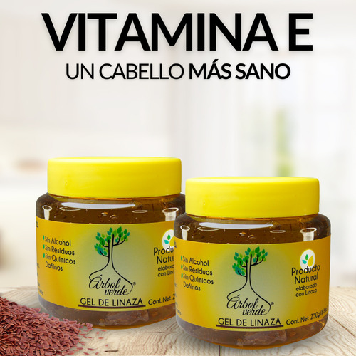 Gel Para Peinar Árbol Verde Linaza 250g