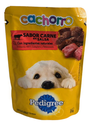 Alimento Para Perros Cachorros. Pedigree 85 Gr Sabor A Carne