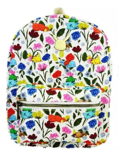 Minimochila Bioworld Sleeping Pokémon Con Estampado Floral P