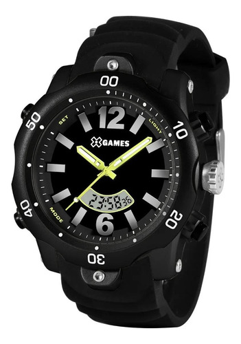 Relógio X-games Masculino Anadigi Xmppa288 Preto Grande