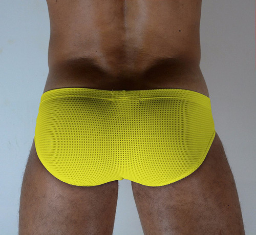 Cueca Kit 3 Peças Slip Sexy Confort Dry Fit Amarela