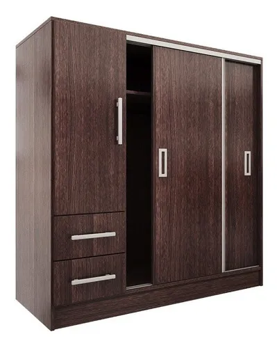 comprar Ropero Placard Mini Corredizo Orlandi Melamina Estudiantil Color Wengue