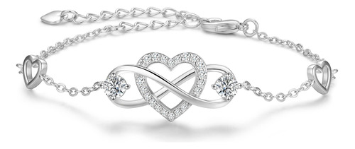 Praelinos Infinity Love Heart Pulseiras Para Mulheres Births