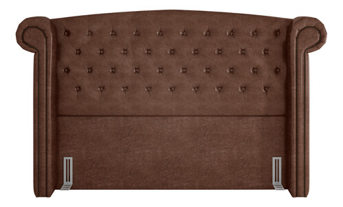Cabeceira Cama Box Casal Quarto 140cm Sofia Corino Marrom