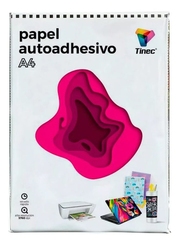 Papel Fotografico Autoadhesivo Tinec 115gr 50 Hojas A4 Sd99