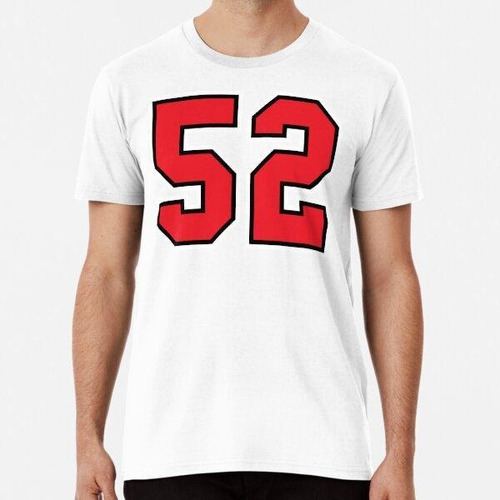 Remera 52 Black Red Fifty-two Number Jersey Algodon Premium 