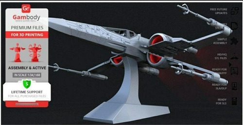  Archivo Stl Impresión 3d - Star Wars T-70 X-wing