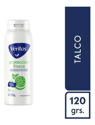 Veritas Talco Desodorante En Polvo Original Fresco X 120gr