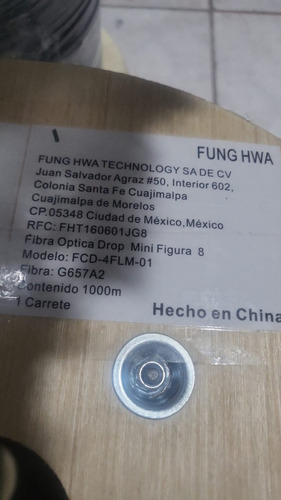 Fibra Óptica Drop Mini Figura 8 1000 Metros