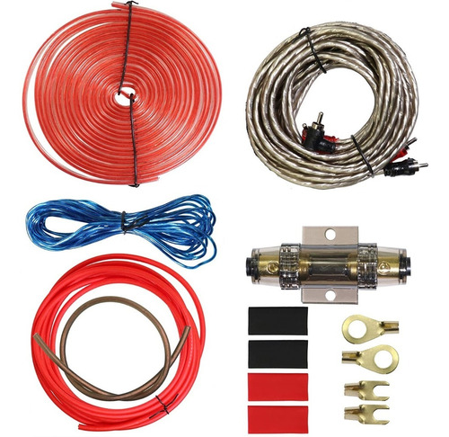 Kit Amplificador Auto Premium: Cables + Subwoofer + Parlante