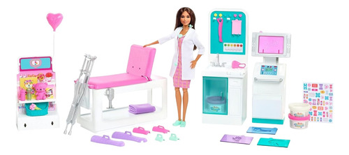 Muñeca Barbie Doctora Con Clinica Medica Gtn61