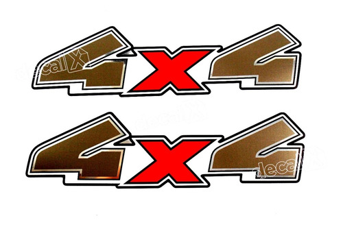 Emblema Adesivo 4x4 Ford Ranger 2010 Preta Par 4410pt