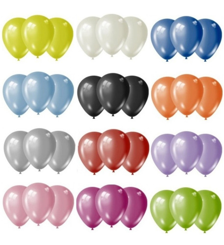 Globos Perlados Colores Fiesta Cotillon Latex 9 Pulgadas 