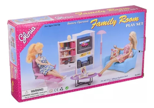 Juguete Muñeca Tamaño Dollhouse Muebles Habitación Familiar 