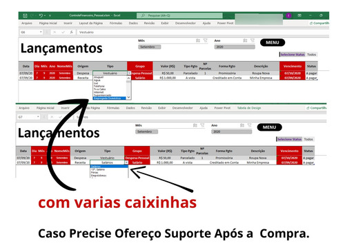 Planilha De Gestão Financeira Pessoal Com Suporte Dedicado