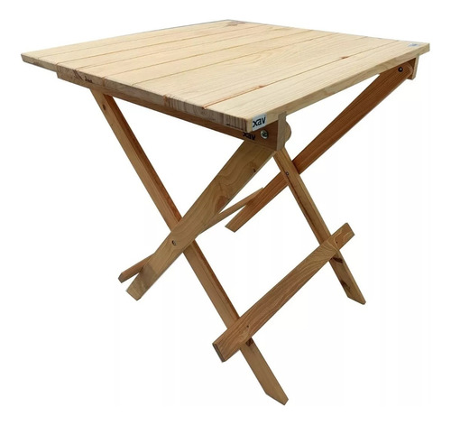 Mesa Cuadrada Plegable Desarmable Picnic Madera Incor 9420