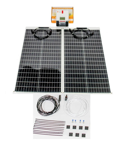 Kit Placa Solar 160w, Com Controladora Snre 20a. Com Nf