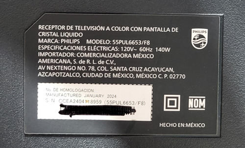 Fuente Tv Philips 55pul6653/f8 (Usado)
