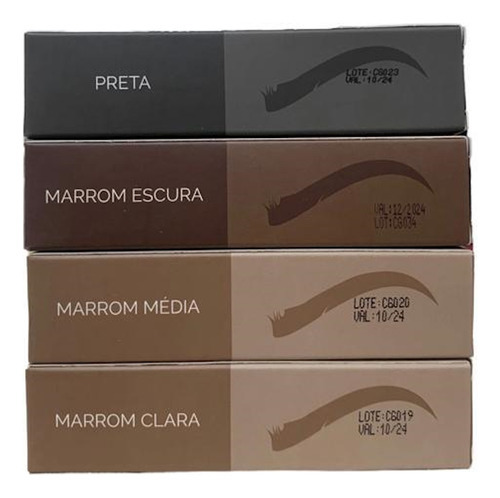 Tinta Para Sobrancelhas Eclépcya Coloração Em Gel Sem Amônia Cor Marrom Média
