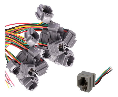 Sopepoyie Rj11 Conector Hembra 6p4c Con Cables 4.33  Pcb Soc