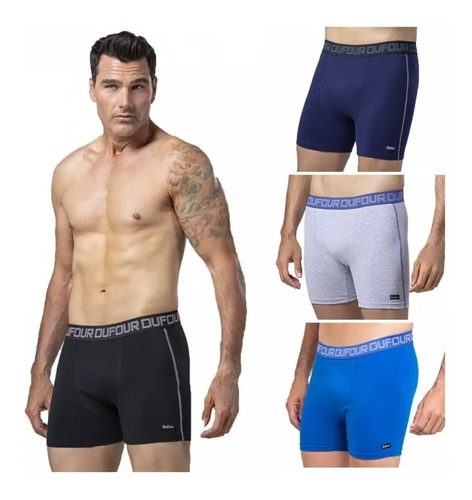 Boxer Liso Dufour A.12058 Hombre Pack X 3 Depaso335