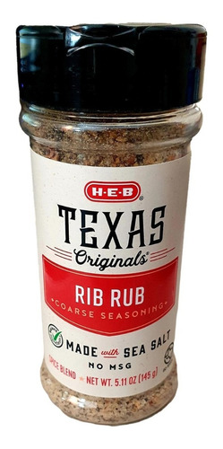 Heb Texas Originals Rib Rub 145g Para Costillas