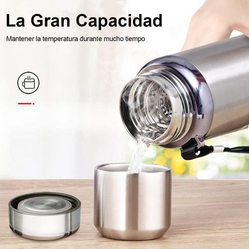 Termo De Acero Inoxidable 316, 1000ml De Agua Termo (plata)