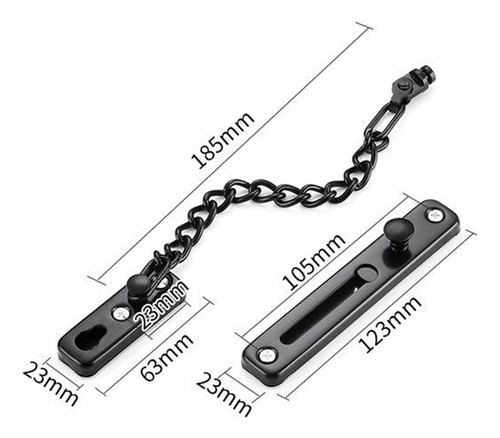 Juego De 2 Candados Cadena De Seguridad Acero Inoxidable