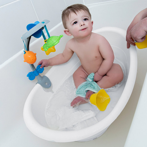 Bañera Multi Etapa Summer Infant Gentle Support Con Juguetes Color Azul