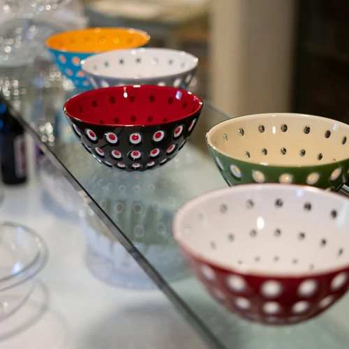 Bowl Ensaladera Plastico Premium Le Murrine 20 Cm Guzzini Color Rojo/verde