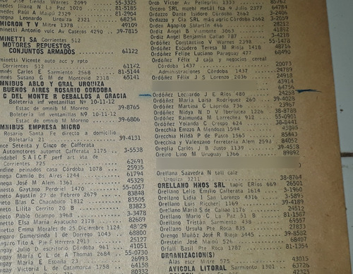 Guia Telefonica Rosario 1968/69