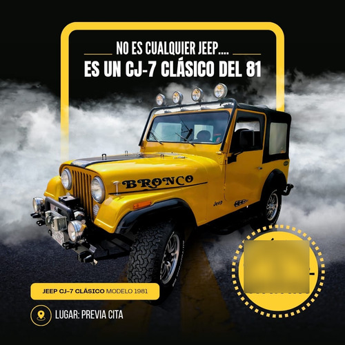 Jeep Cj-7 1981 Restaurado, Excelente Estado Funcionando 100%
