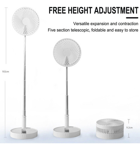 A Ventilador Portátil J Recargable, De Pie Y De Mesa