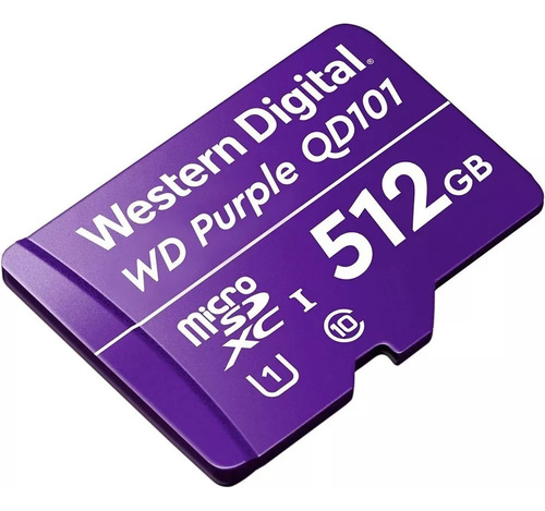 1 Memoria Western Digital Wd Purple De 512 Gb Micro Class 10