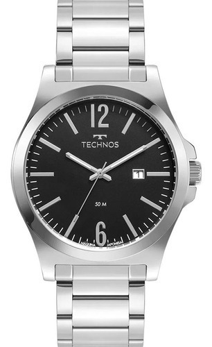Relógio Masculino Prateado Technos Original 2115mxq/1p