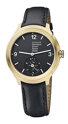 Mondaine Mens Helvetica Quartz Acero Inoxidable Y Cuero Casu