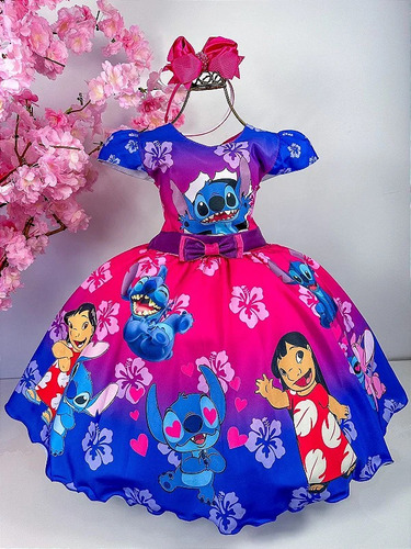 Vestido Infantil Temáticos Lujo Lilo Y Stitch