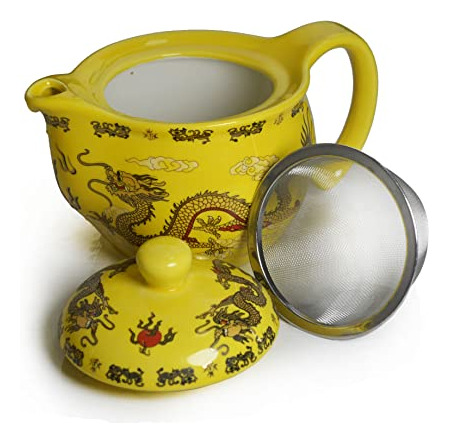 Set Té Porcelana 1 Tetera, 6 Tazas, Tetera Café, Decoración