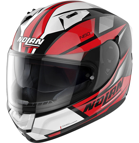 Casco Nolan N60-6 Downshift 36 Negro/blanco/rojo