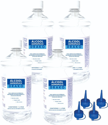 Álcool Isopropilico 99,8% 4 Lt Limpeza De Placa E Eletrônico