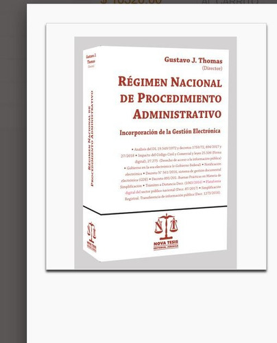 Thomas -  Regimen Nacional De Procedimiento Administrativo 