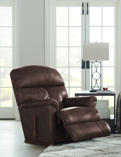 Imagen 4 de 5 de Sillón Reed Reclinable Mecedora De Piel 010-704