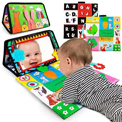 Beetoy Tummy Time Baby Mirror Toys With Black And 3l8bu